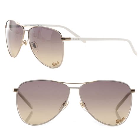 gucci aviator with white|Gucci oversized aviator sunglasses.